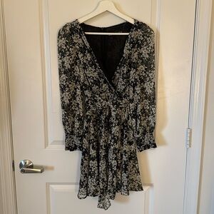 Black & White Floral Zara Dress